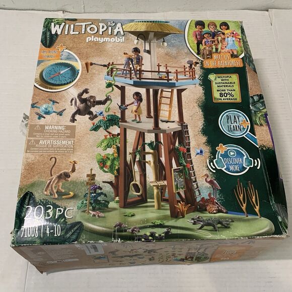 PLAYMOBIL 71008 Wiltopia Research Tower w/ Compass 203 Pc Toy Playset COMPLETE - Picture 1 of 3